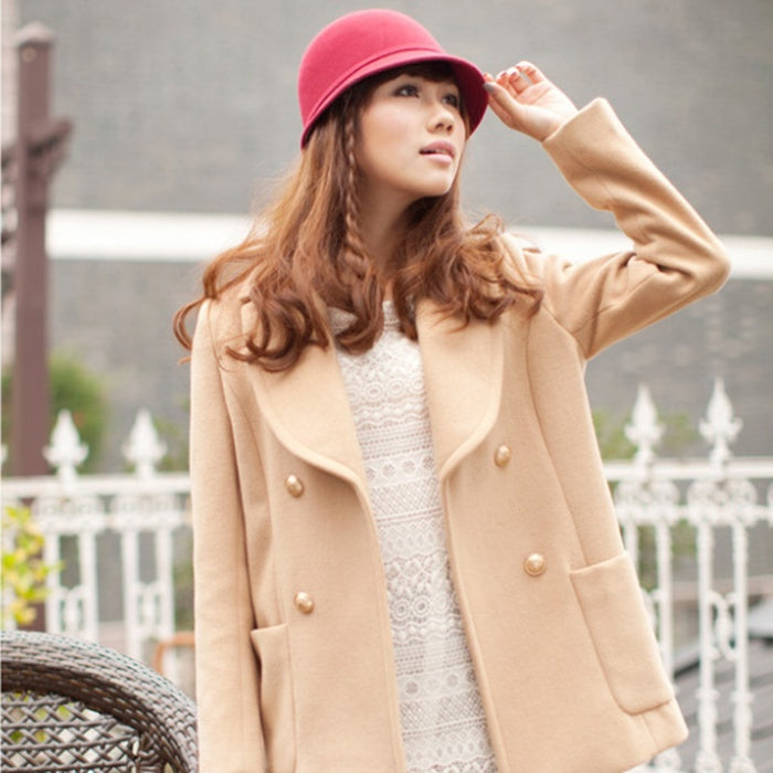 Ladies Autumn Winter Bowknot Woolen Topper