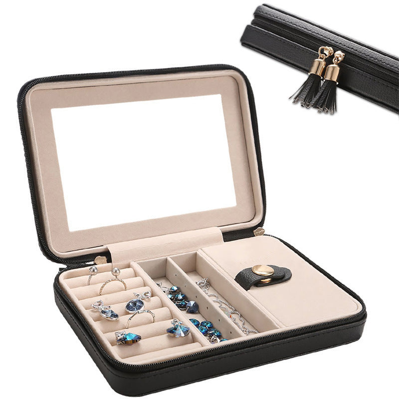 Jewelry box portable jewelry black