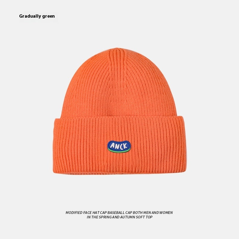 Beige Woolen Cap Women's Hat Ins