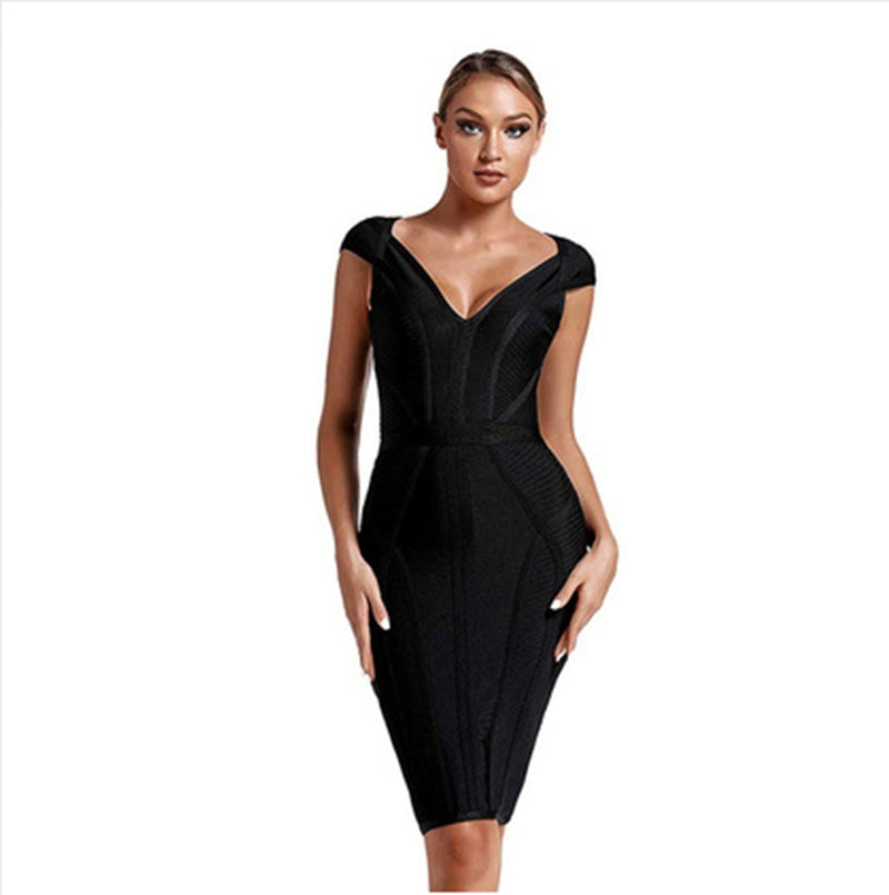 V-neck Bandage Dress