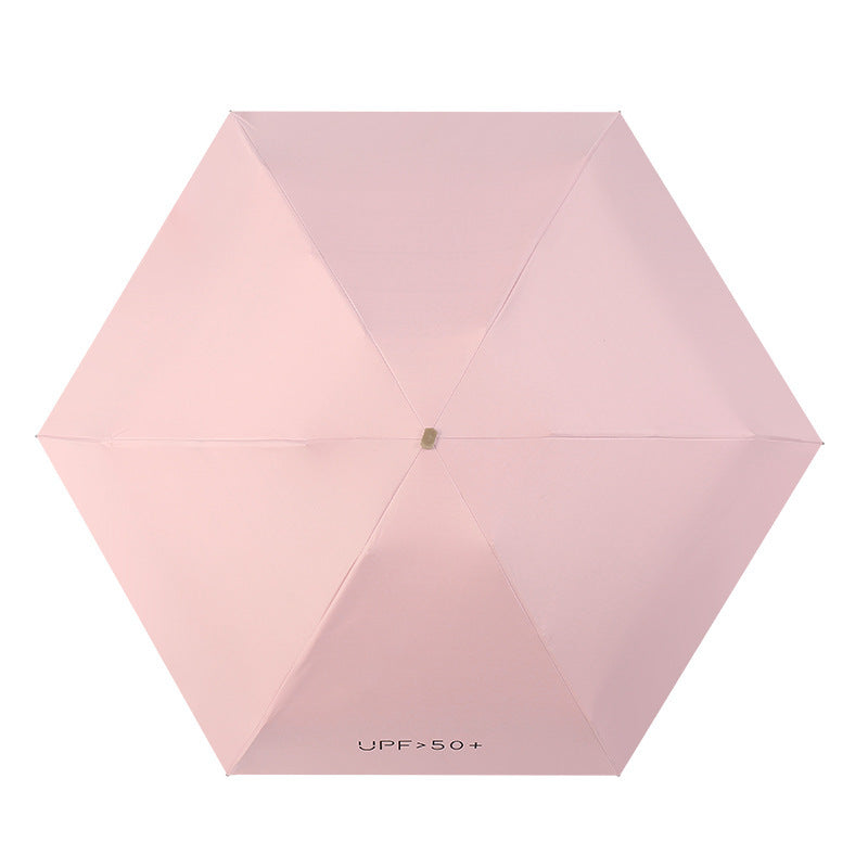 Small and Portable Umbrella  Dual-use Folding Five-fold Umbrella