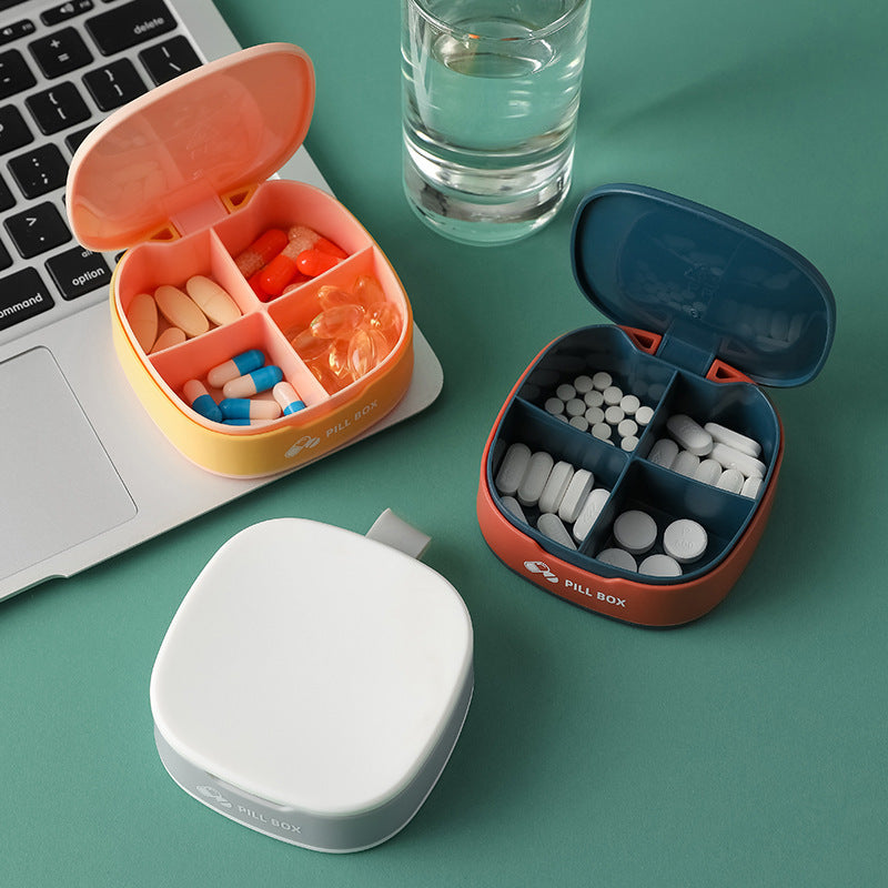 Pill Box, Portable, Separate Storage, Carry Pill Box