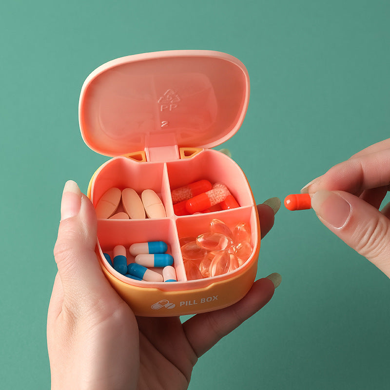Pill Box, Portable, Separate Storage, Carry Pill Box