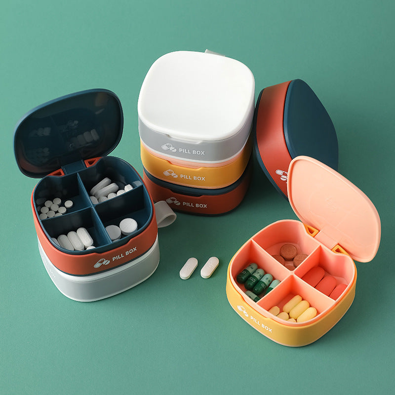 Pill Box, Portable, Separate Storage, Carry Pill Box