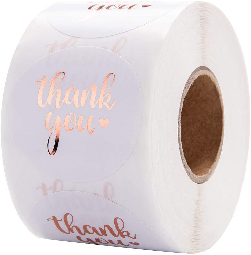 Decorative Thank You Sticker for Gifts, Cards, and Notes