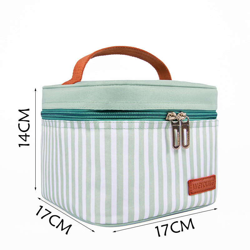 Simple And Portable Striped Thick Aluminum Foil Portable Lunch Bag