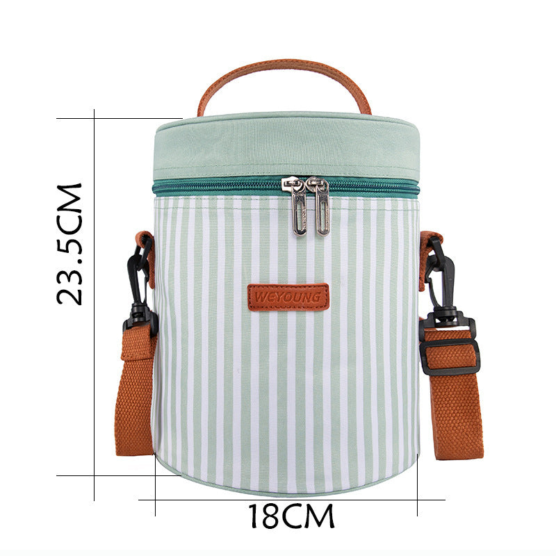 Simple And Portable Striped Thick Aluminum Foil Portable Lunch Bag