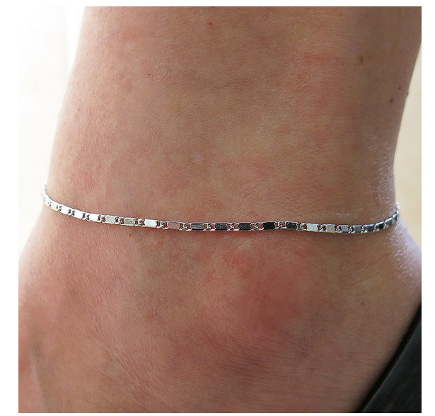 Fresh and Popular Simple Delicate Beach Chain Anklet