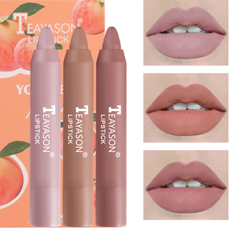 3 Pack Soft Nudes Matte Lipstick Matte Velvet Lipstick Pen