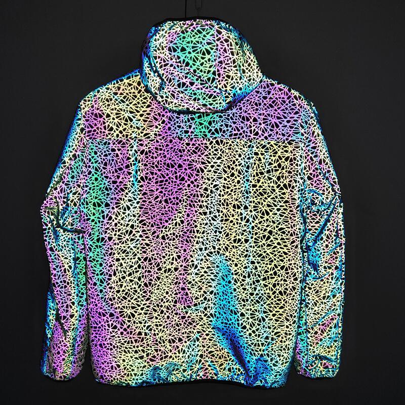 Cross-border new colorful reflective pants European and American hip-hop laser camouflage trousers colorful casual sports foot pants trend