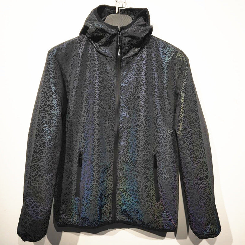 Cross-border new colorful reflective pants European and American hip-hop laser camouflage trousers colorful casual sports foot pants trend