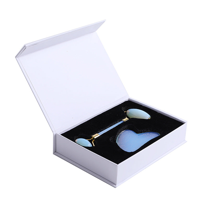 Rouleau De Massage Facial Opale, Ensemble De Grattoir De Gouache Grattoir De GuaSha