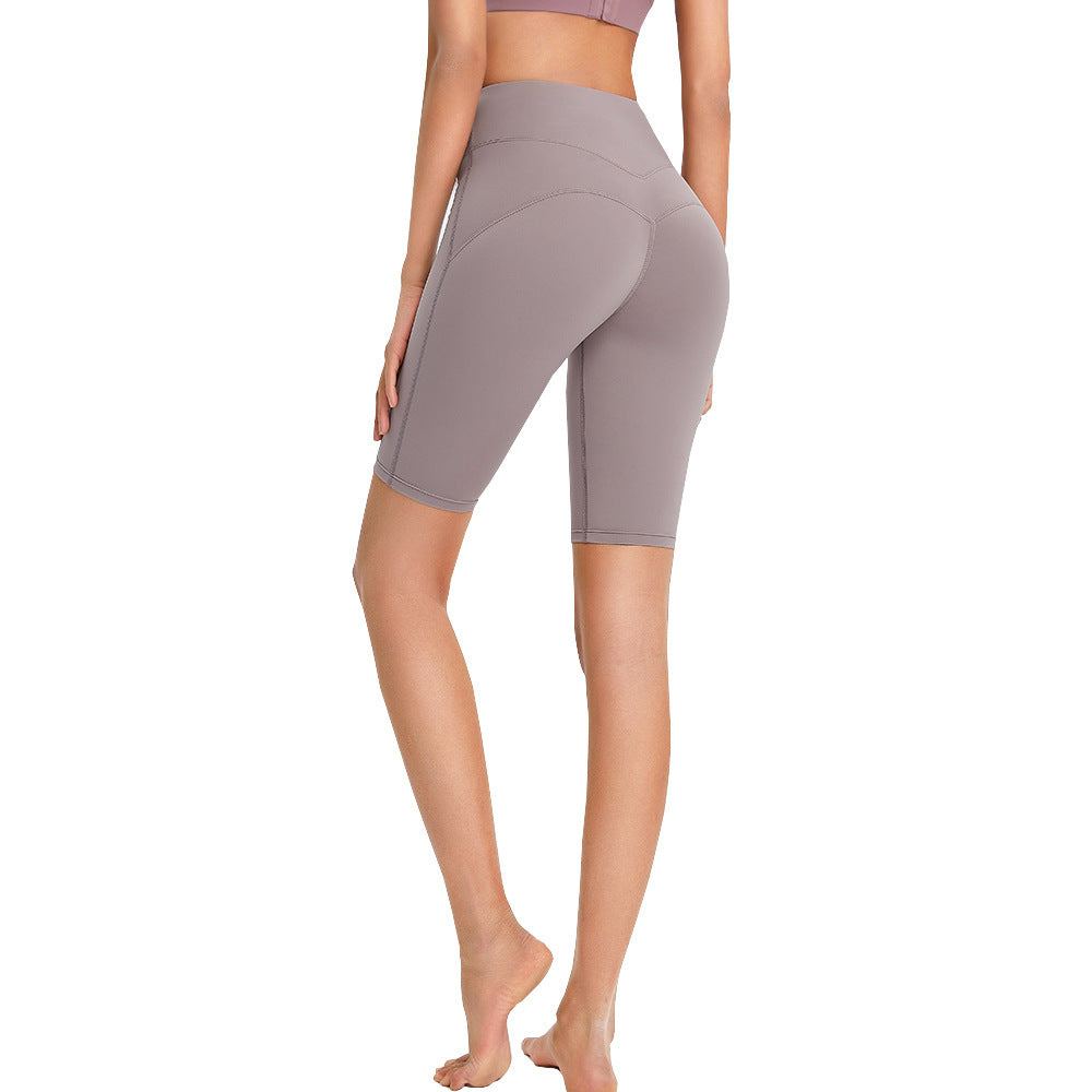 Female M-shaped Hip Peach Pants High Waist Pants Running Fitness Pants