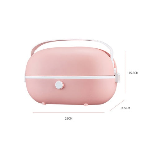 Portable Cooking Electric Lunch Box Stainless Steel Inner Tank Electric Lunch Box Student White Collar Heating Electric Lunch Box