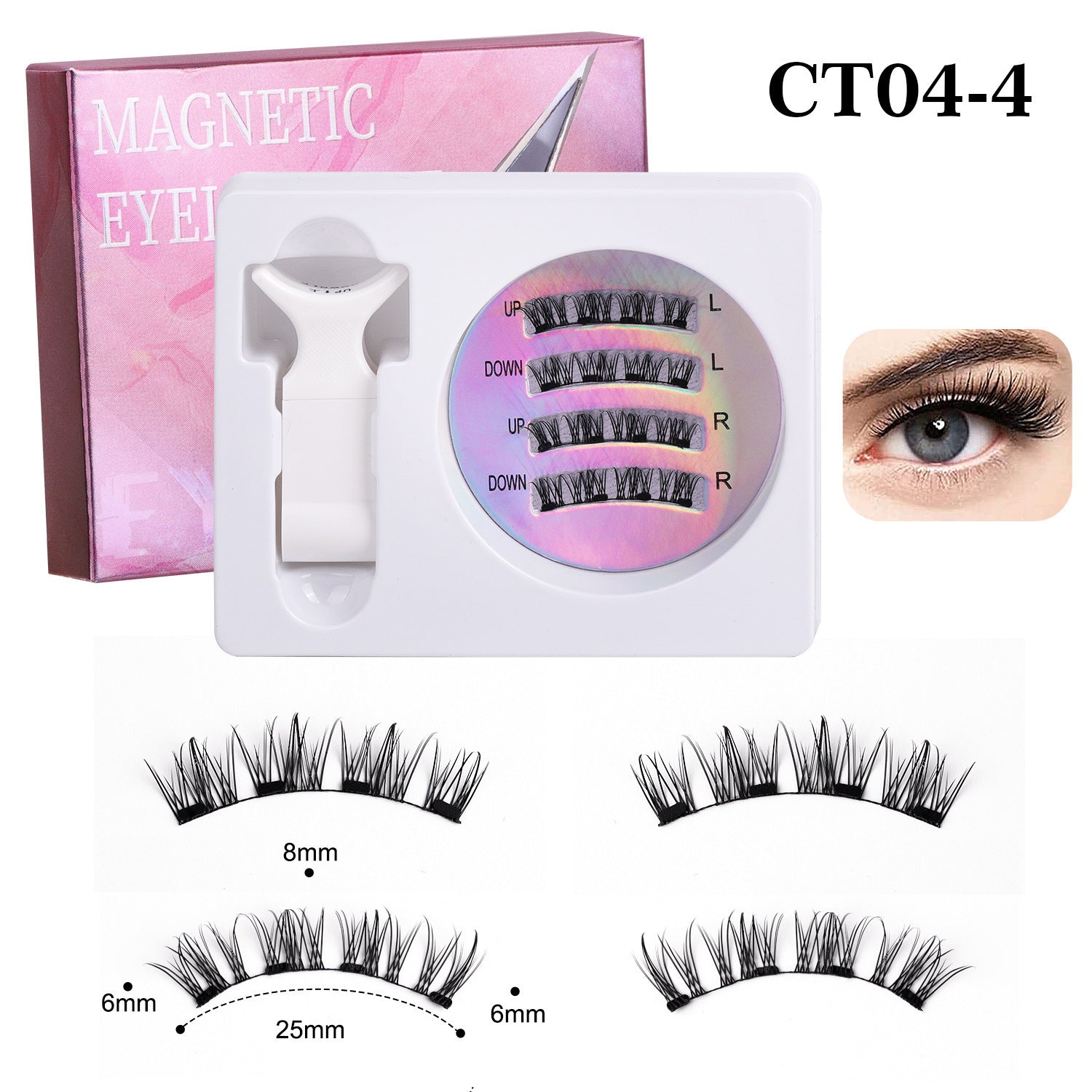 Magnetic False Eyelashes Upgraded Positioning Model Suit Thick
