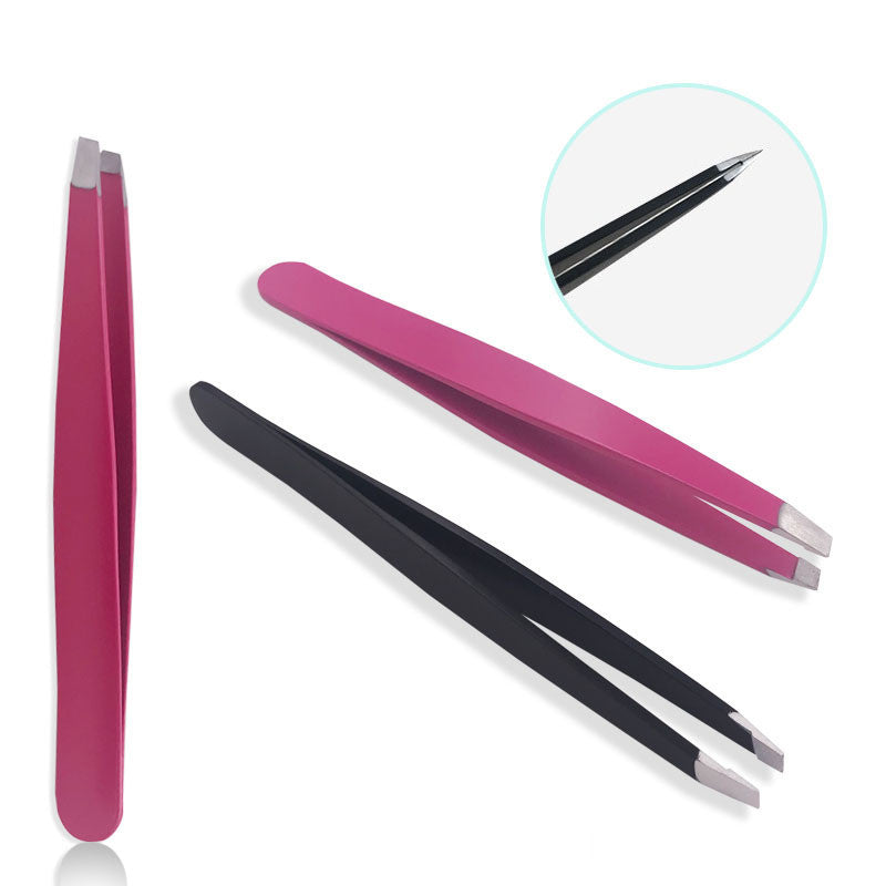 Sharp Oblique Stainless Steel Tweezer