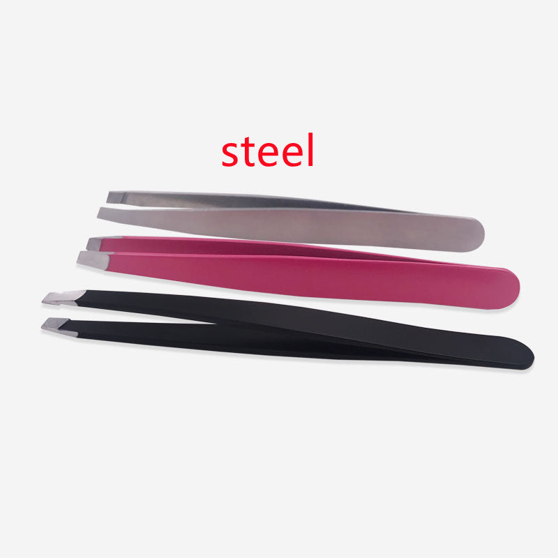 Sharp Oblique Stainless Steel Tweezer