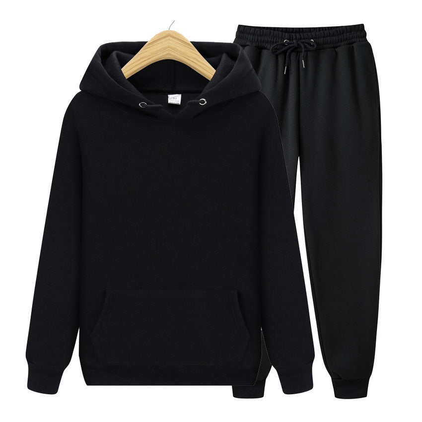 Solid Color Hoodies & Matching Sweatpants Set