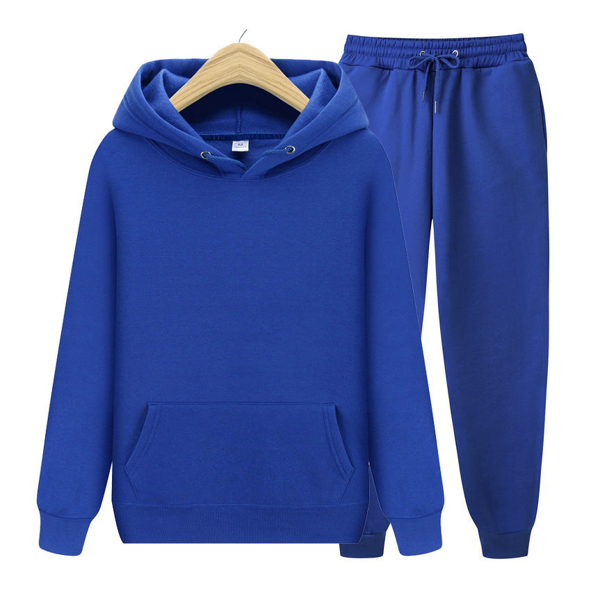 Solid Color Hoodies & Matching Sweatpants Set