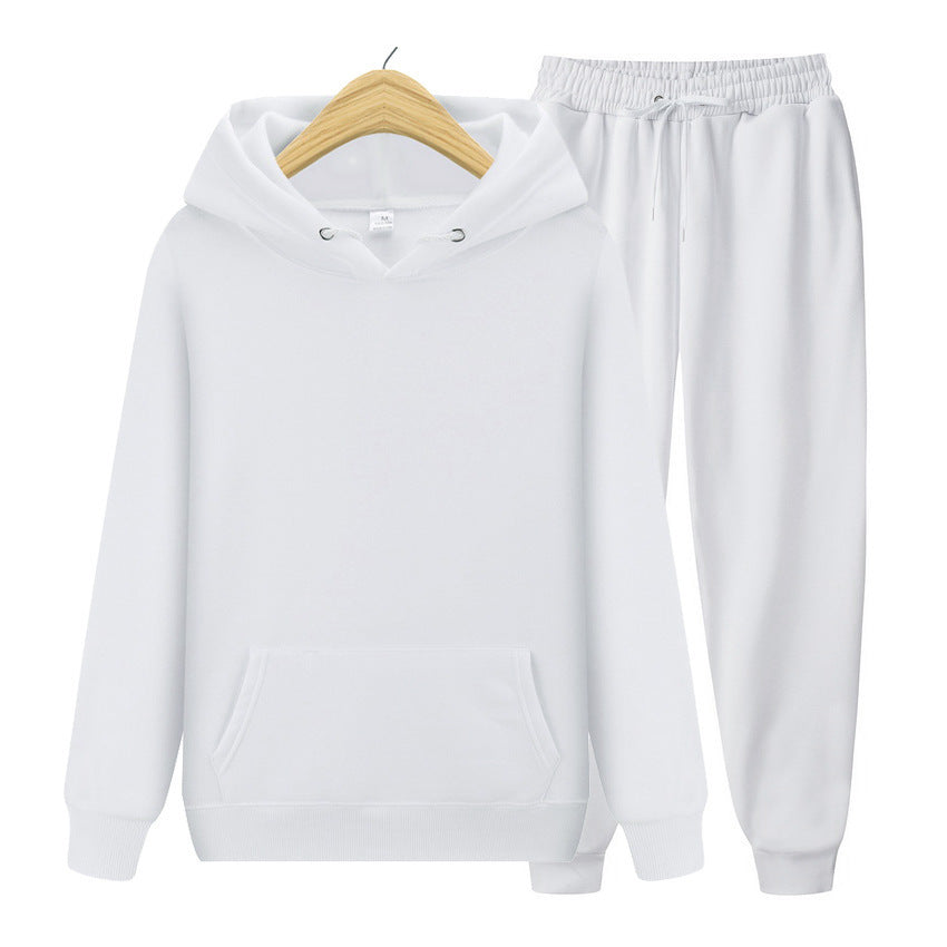 Solid Color Hoodies & Matching Sweatpants Set