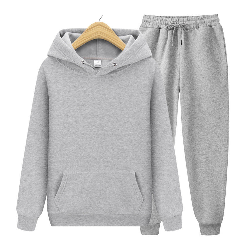 Solid Color Hoodies & Matching Sweatpants Set
