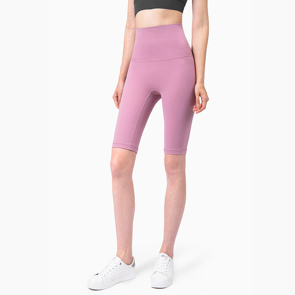 New Color High Waist Peach Hip Sports Fitness Shorts Women