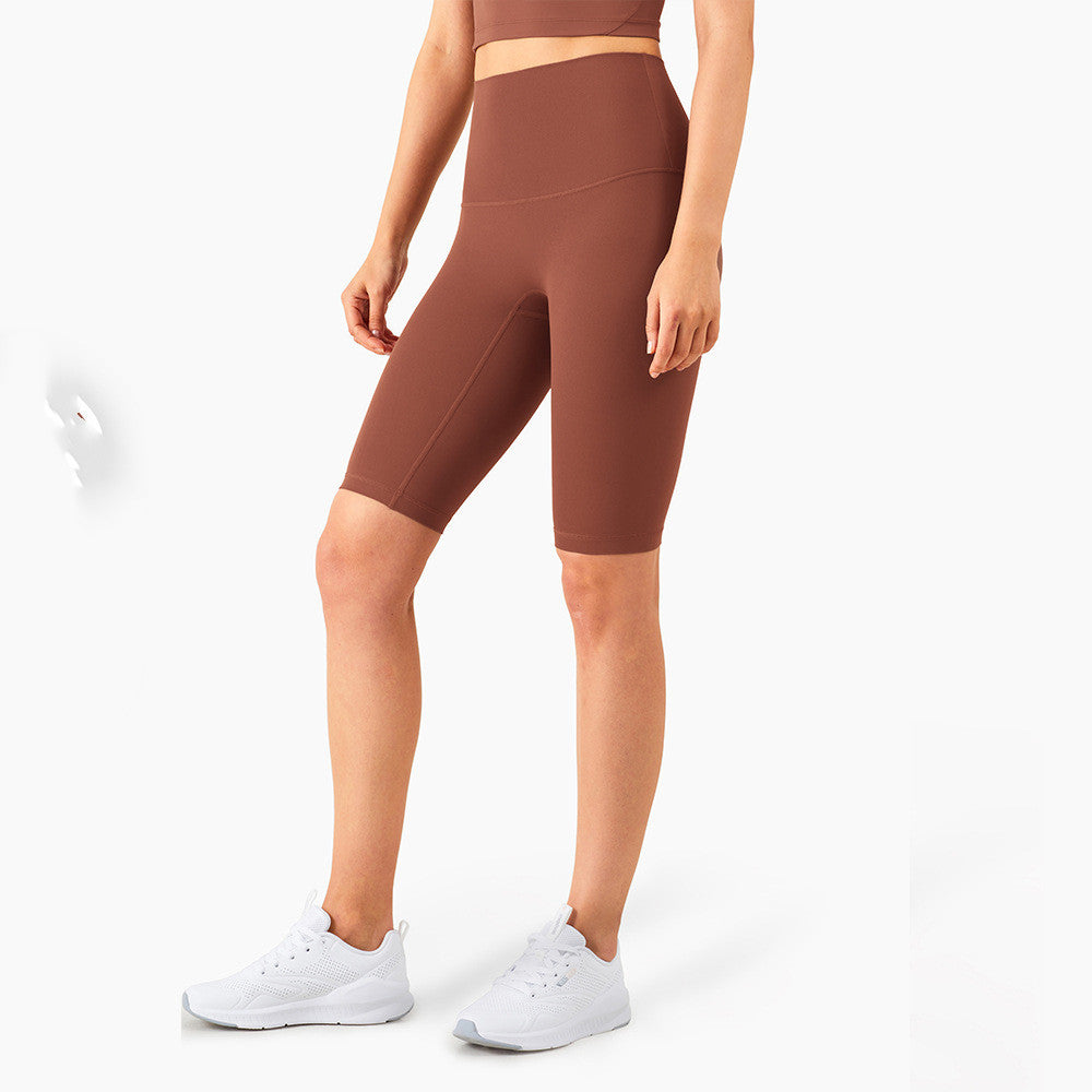 New Color High Waist Peach Hip Sports Fitness Shorts Women