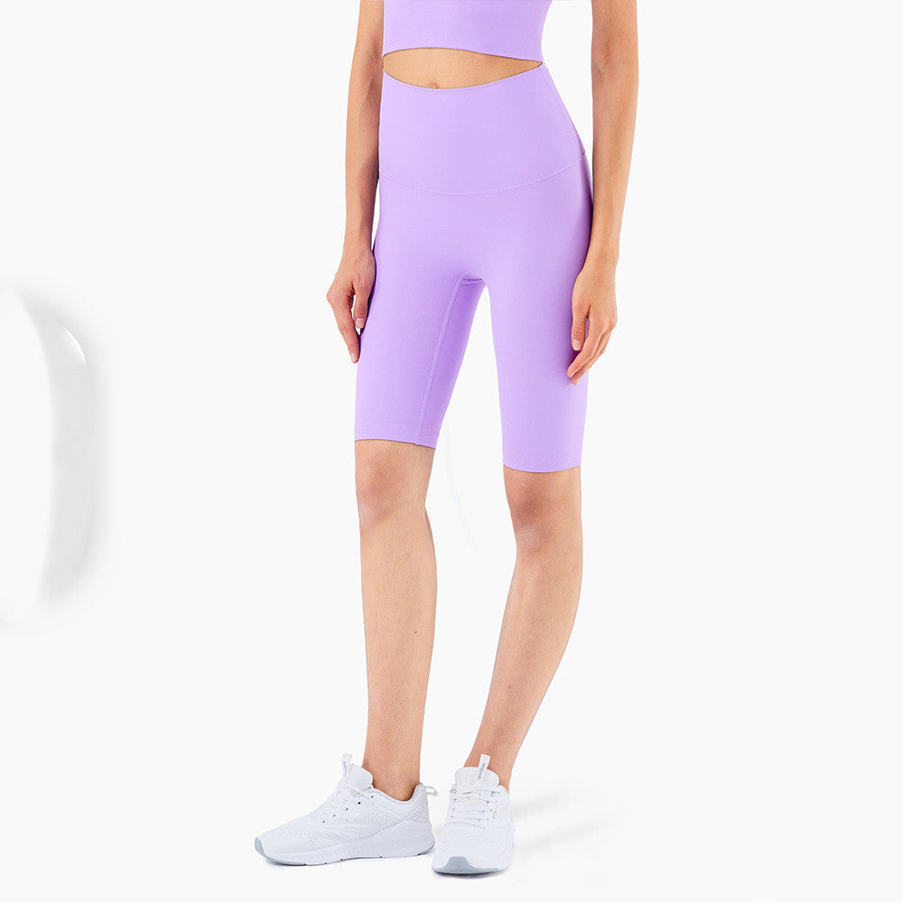 New Color High Waist Peach Hip Sports Fitness Shorts Women