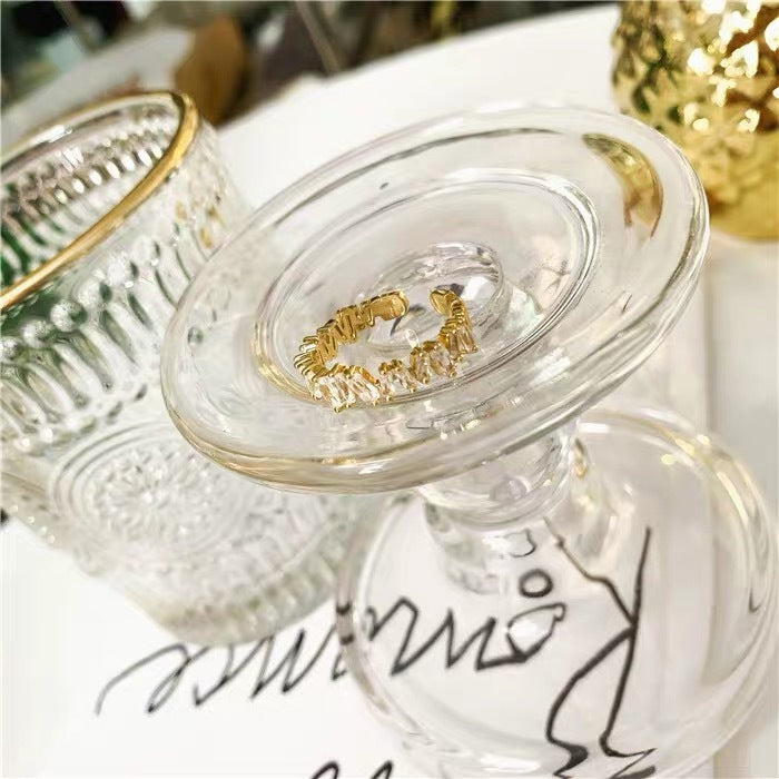 18K Gold Ring Female Ins Fashion Personality Net Red Index Finger Ring Light Luxury Ring