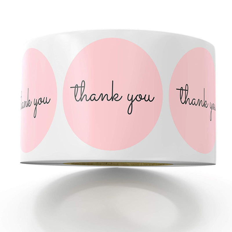 Heart-shaped Thank You Sticker for Gifts, Cards, and Notes