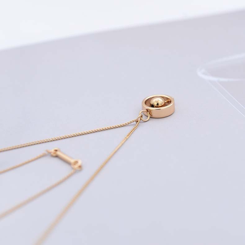 Korean Simple Multi Layer Geometric Circle Pendant Necklace Women's New Year Accessories Sweater Chain Accessories Drop Shipping