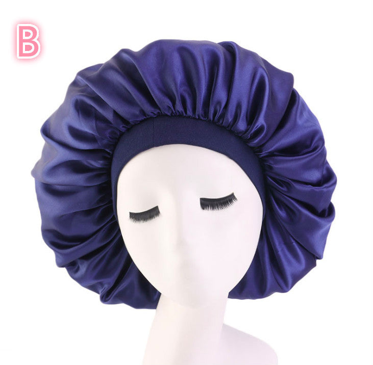 Satin Silk Beauty Bonnet Sleep Night Hair Cap