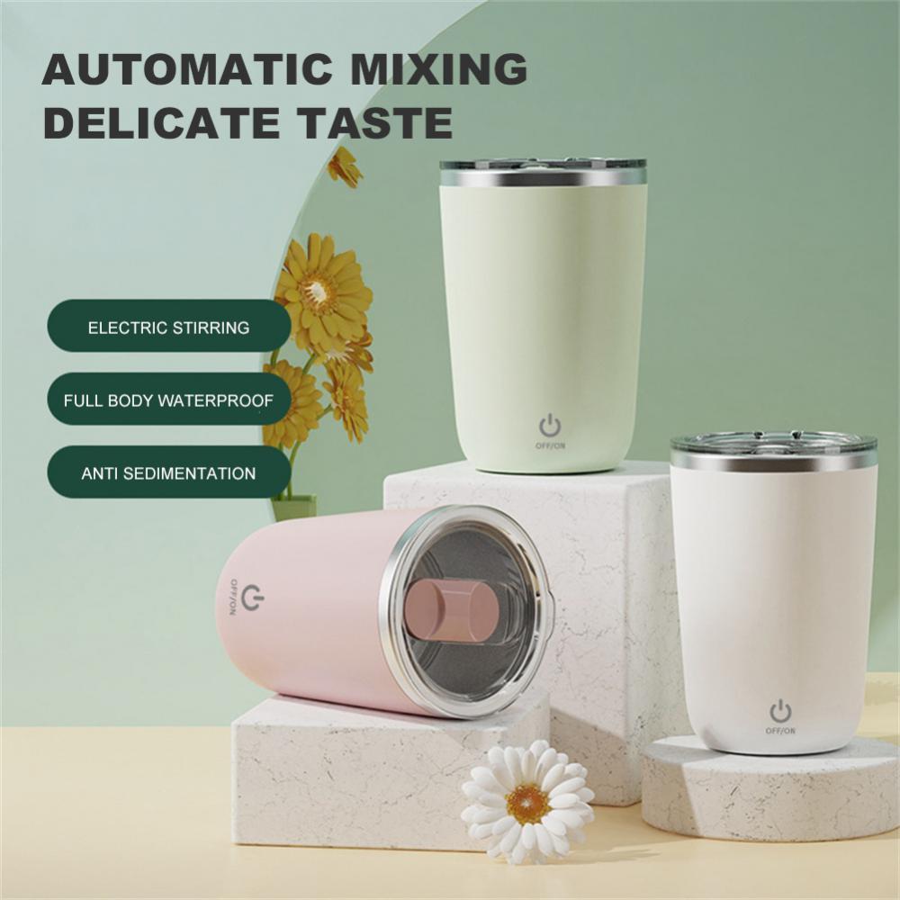 Automatic Self Stirring Mug Coffee Milk Juice Mixing Cup Electric Stainless Steel Stirring Cup 350ml