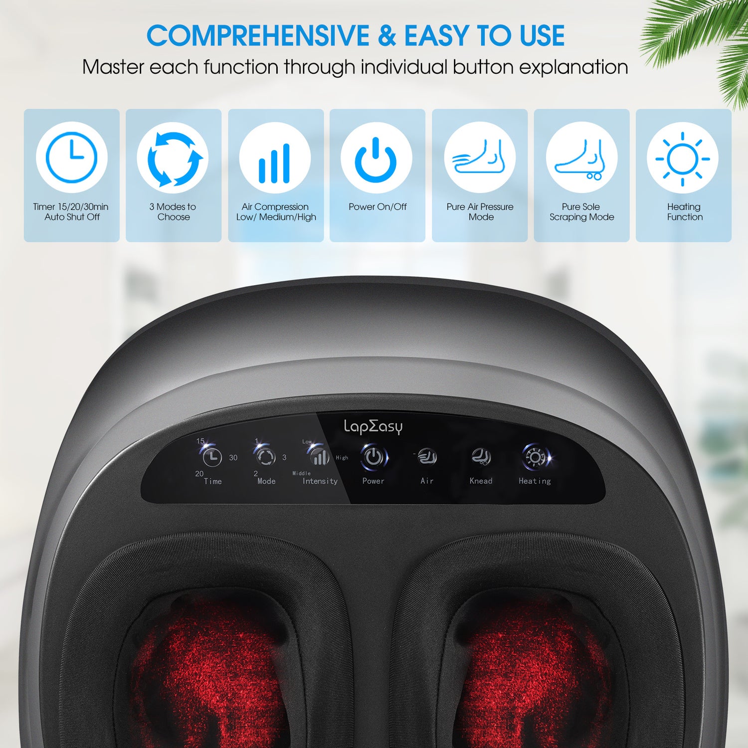 Heated Shiatsu Deep Kneading Foot Massager
