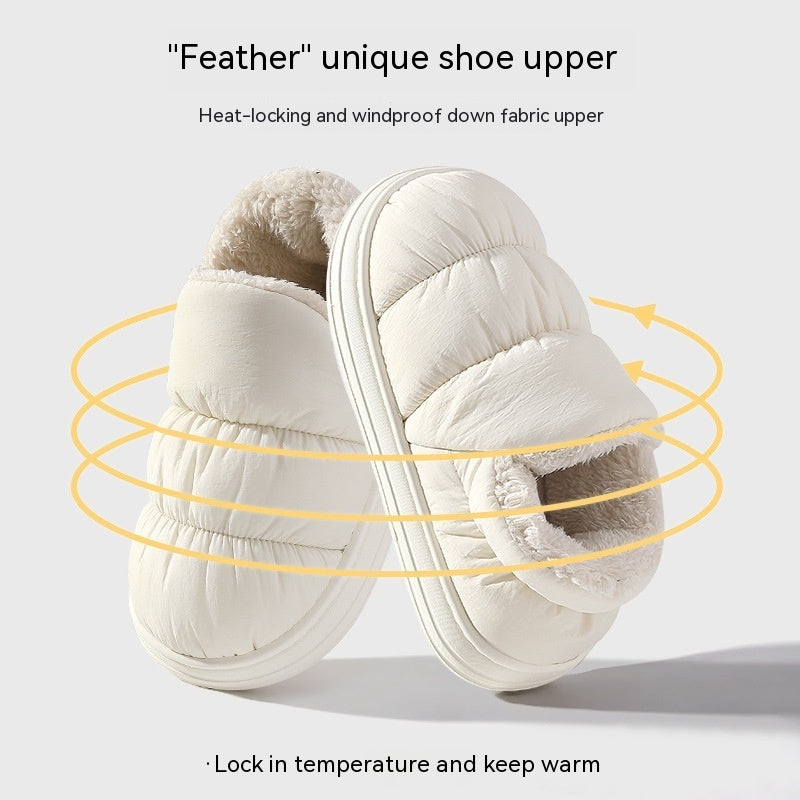 Ankle Wrap Cotton Slippers Women's Winter