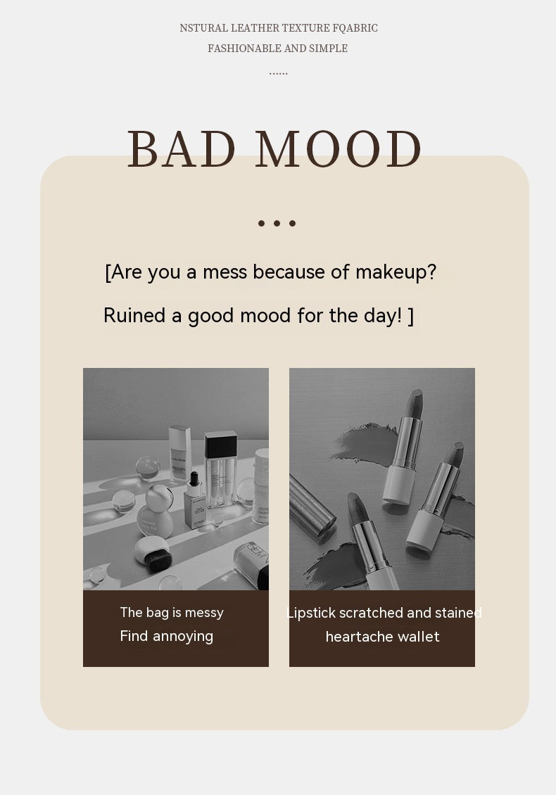 Travel Double Zipper Portable Ins Style Portable Cosmetic Bag