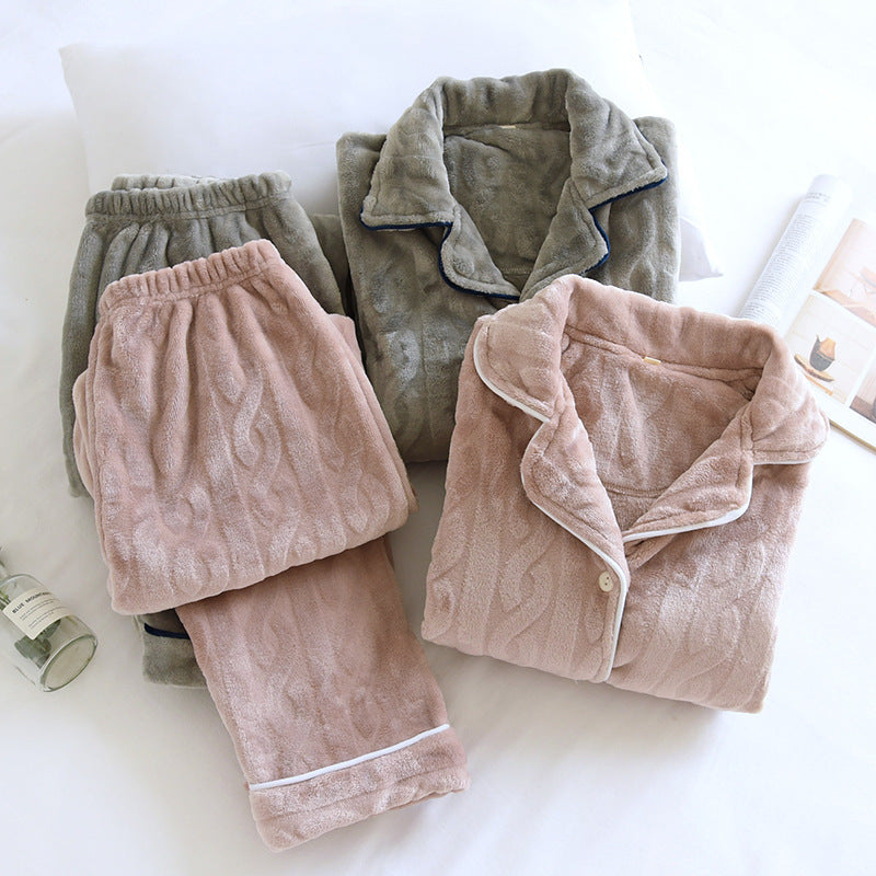 Cable Knit Fleece 2-piece Lounge Set
