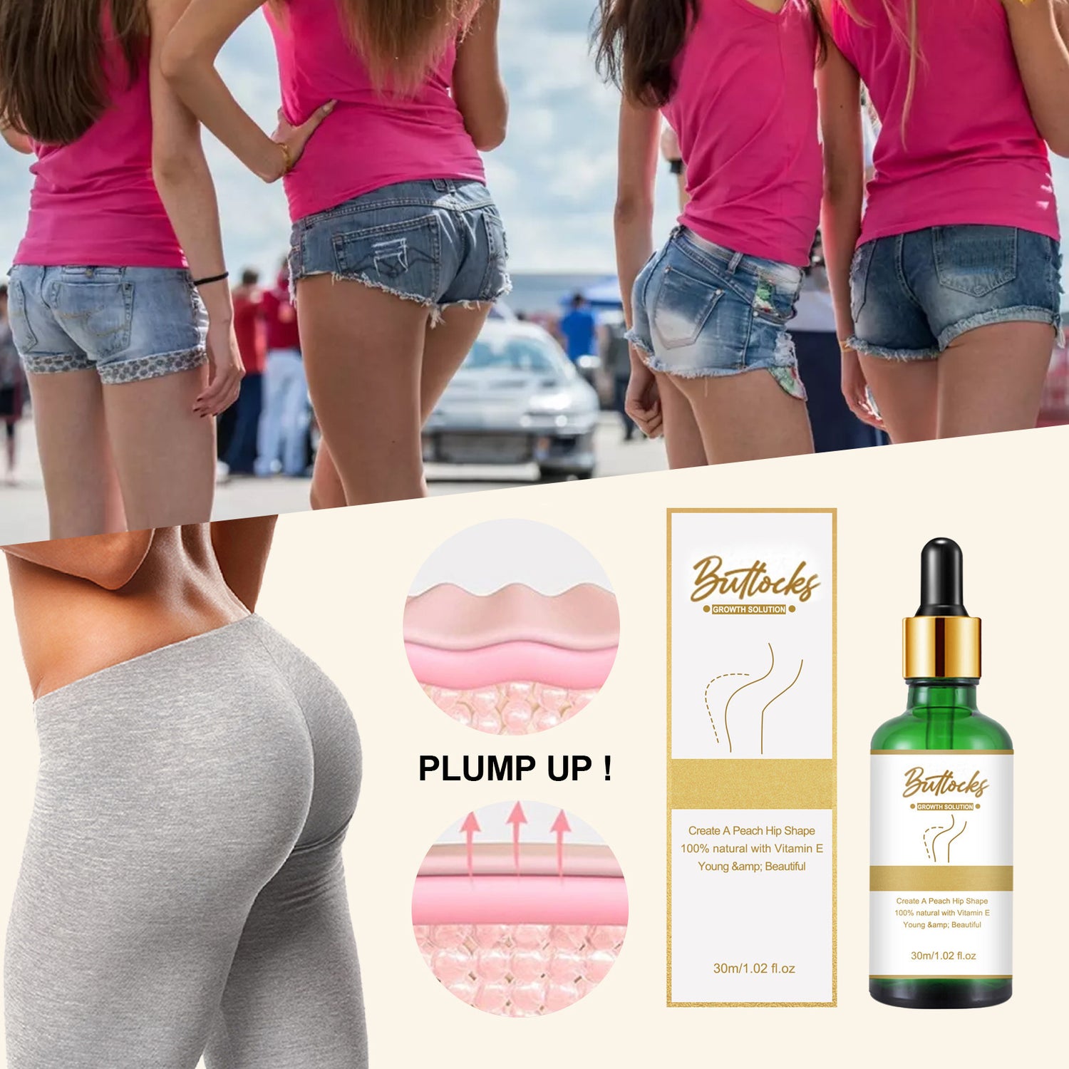 Hip Buttock Firming Lifting Massage Essential Oil