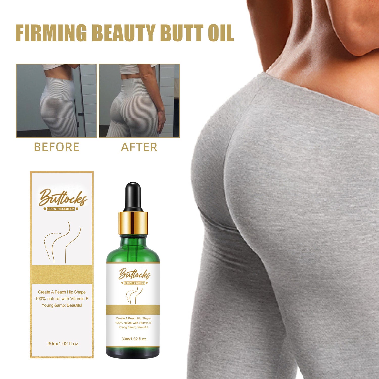 Hip Buttock Firming Lifting Massage Essential Oil