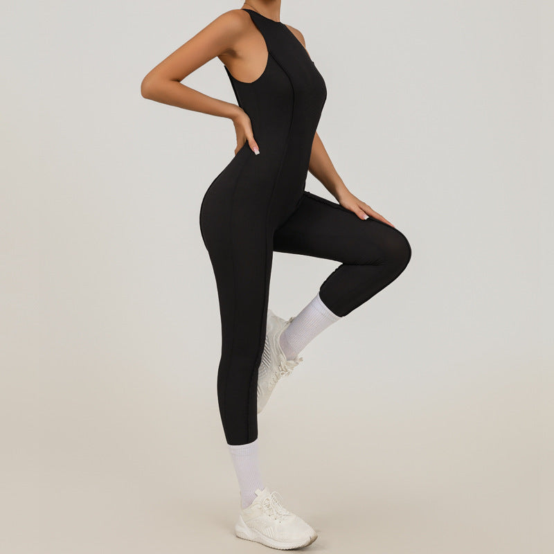 High Elastic Quick-drying Sleeveless Three-dimensional Sports Yoga Jumpsuit