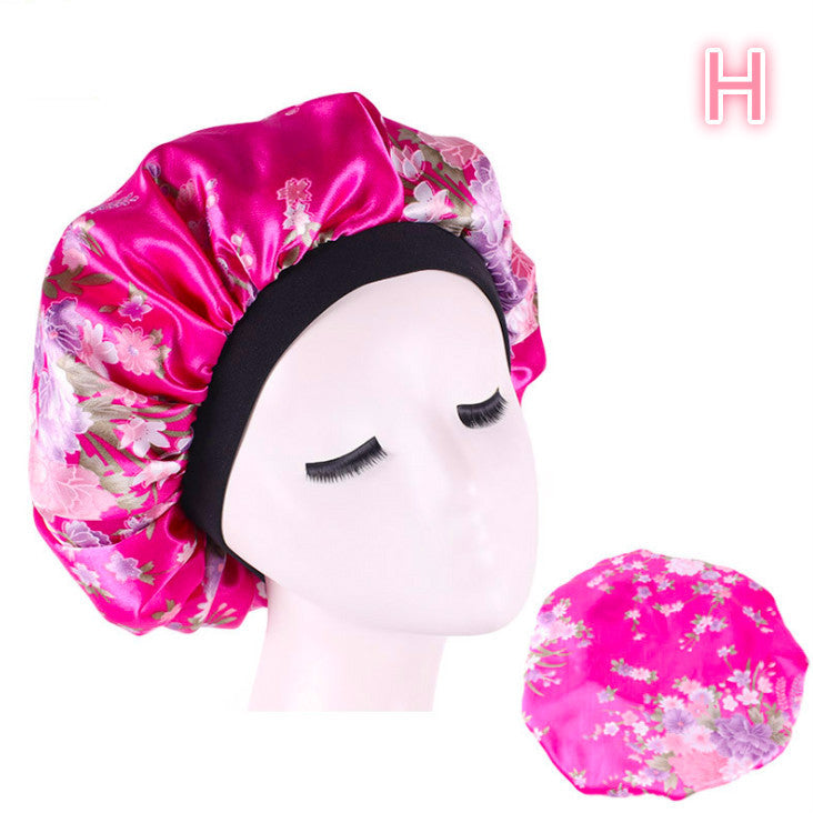 Satin Silk Beauty Bonnet Sleep Night Hair Cap