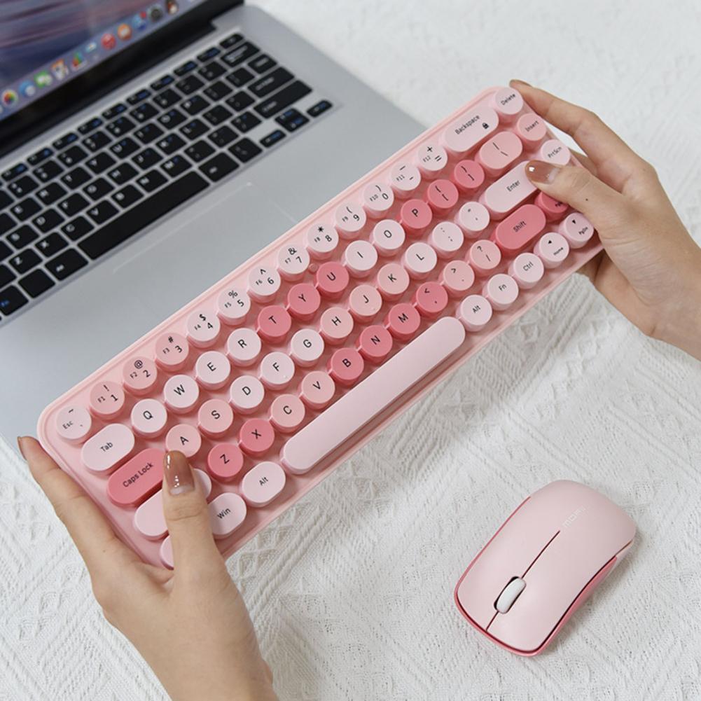 Wireless Keyboard And Mouse Set Small And Portable Lovely Female Office