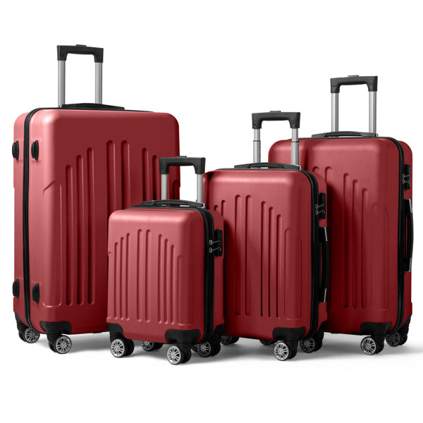 4-Piece Hardside Luggage Set, 16in 20in 24in 28in