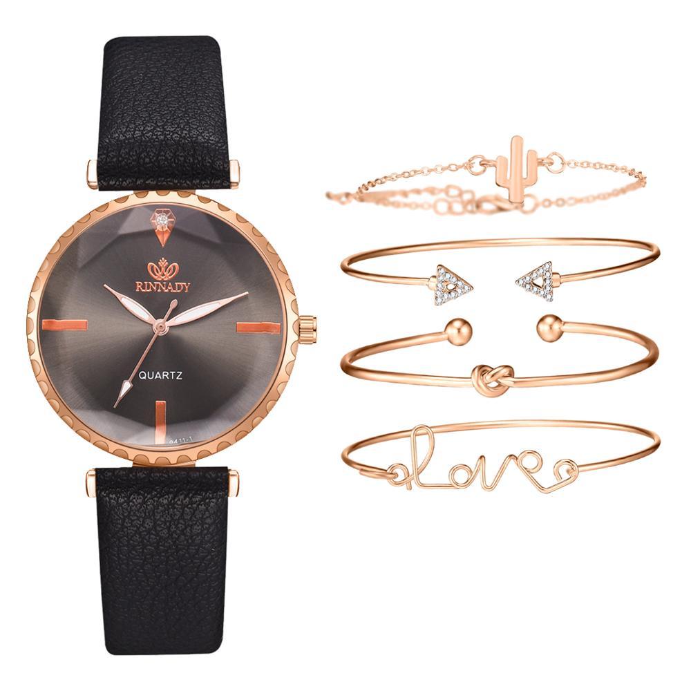 Classic quartz watch female watch bracelet combination set