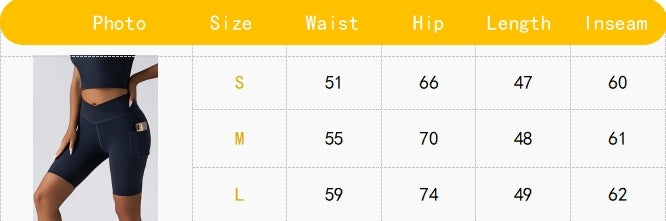 No Seam High Waist Tummy Control Yoga Gym Workout Running Biker Short with Pocket