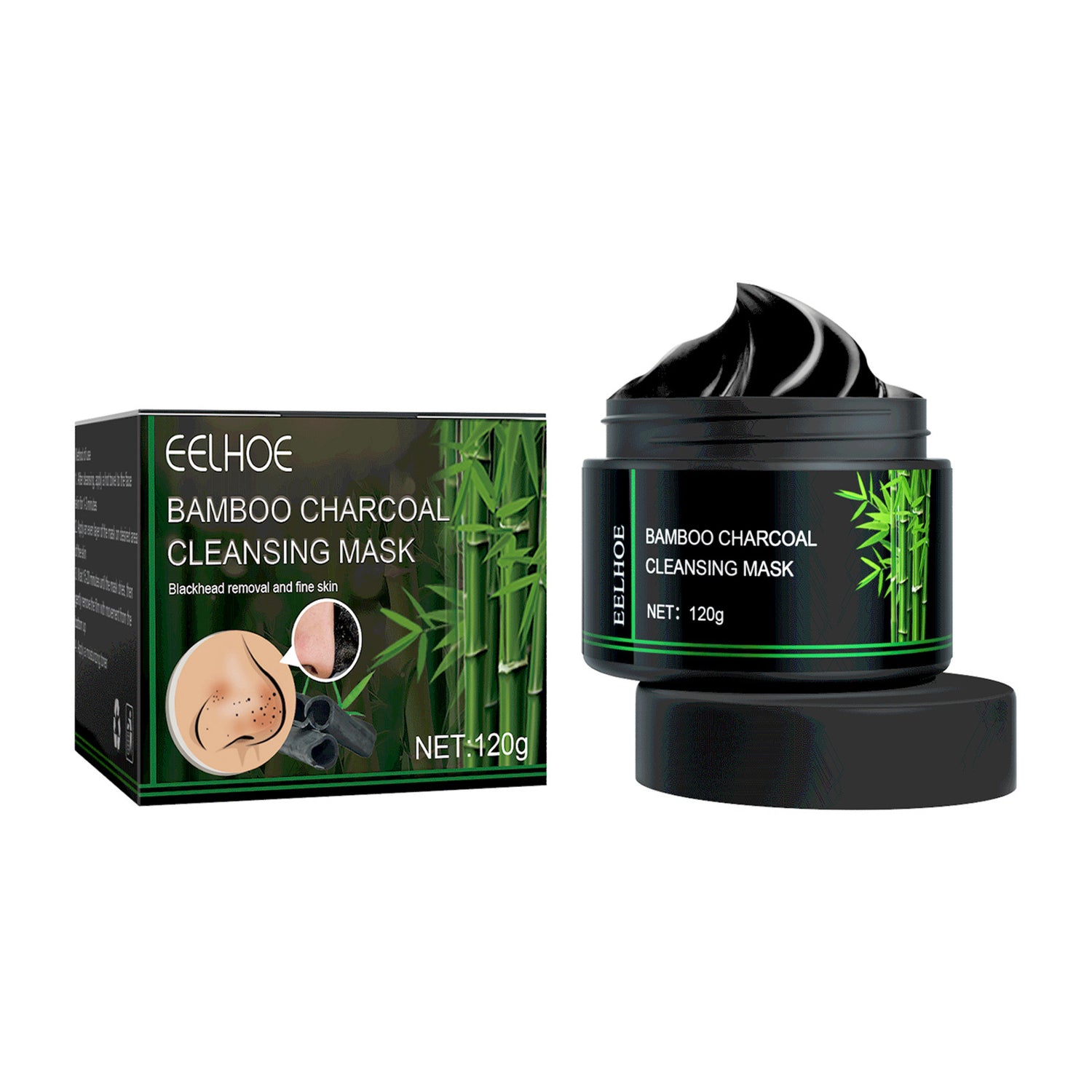 Bamboo Charcoal Peel Off Mask Moisturizing Blackhead Removal Acne Pore Shrinking Oil Control Mud Mask