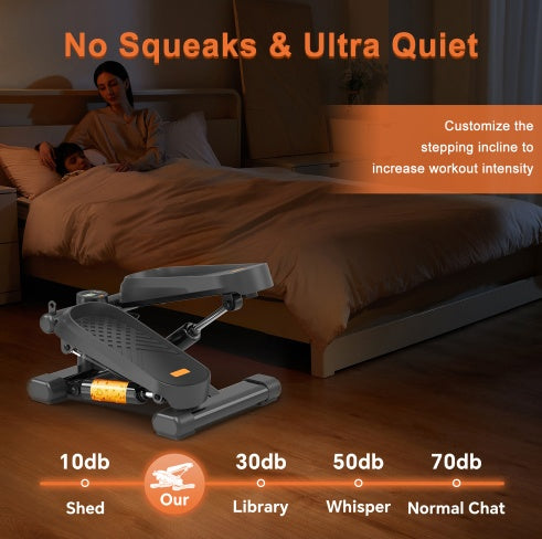 Mini Stepper With Resistance Bands and LCD Monitor