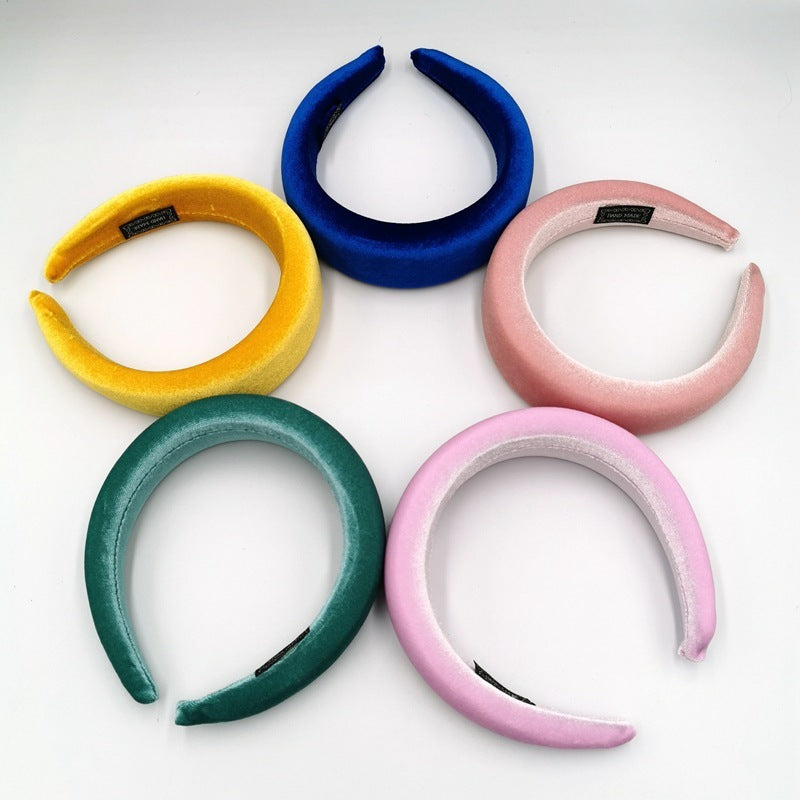 Gold Velvet Flannel Sponge Headband