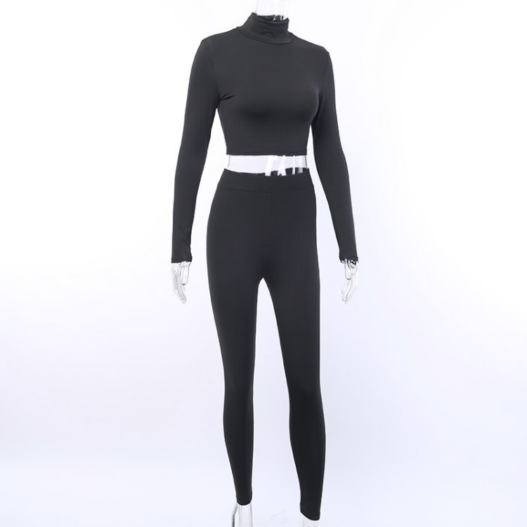 Long Sleeve Short Legging Suit Yoga Suit