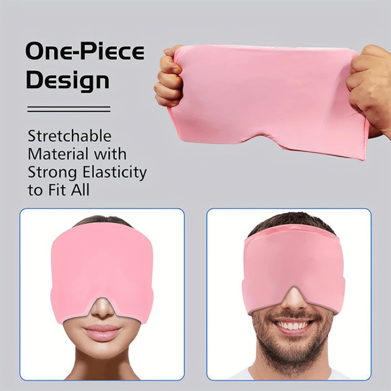 Gel Compress Eye Mask Wrap Headache Relief for Migraines, Stress, and Tension